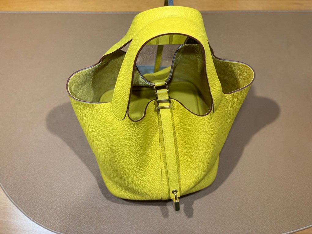 Hermès（爱马仕）Picotin 菜篮子 TC 9D 琥珀黄 金扣 22cm