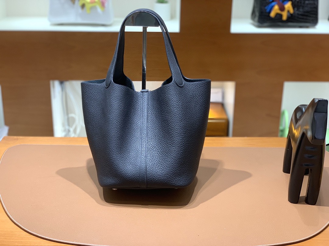 Hermès（爱马仕）Picotin 菜篮子 TC 黑色 银扣 22cm