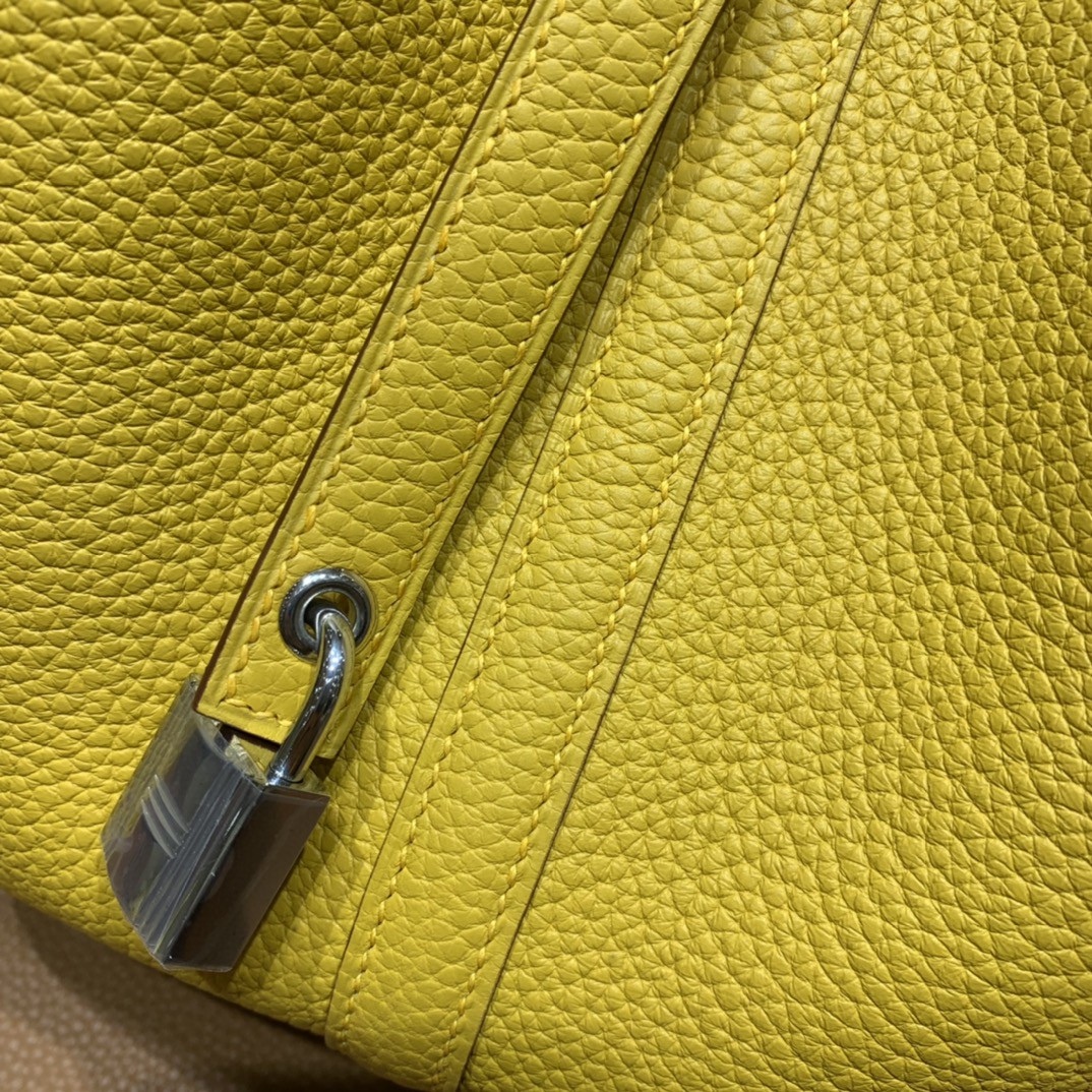 Hermès（爱马仕）Picotin 菜篮子 TC 9D 琥珀黄 银扣 22cm