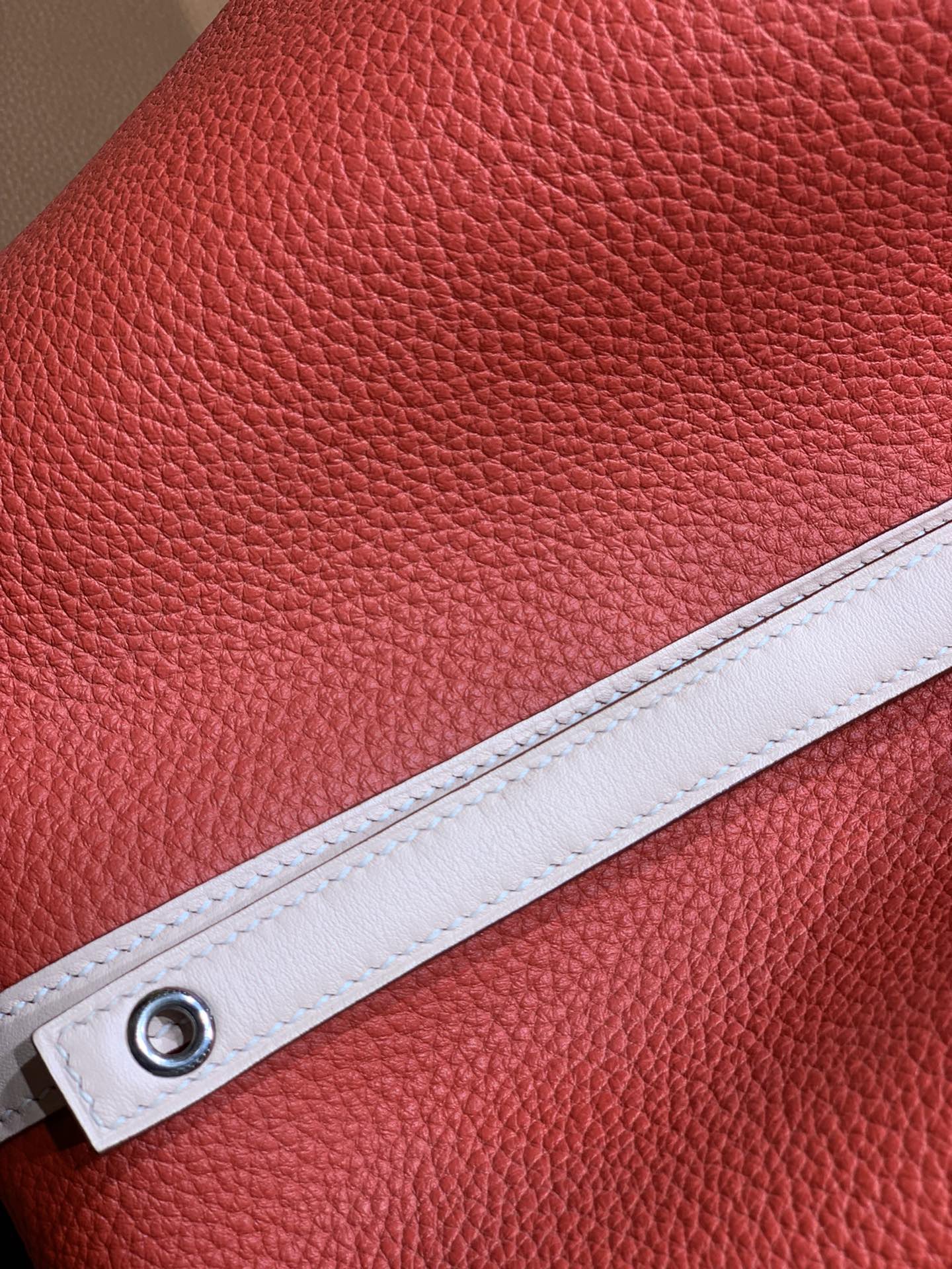 Hermès（爱马仕）Picotin 菜篮子 TC拼swift 番茄红 拼 藕粉 银扣 22cm