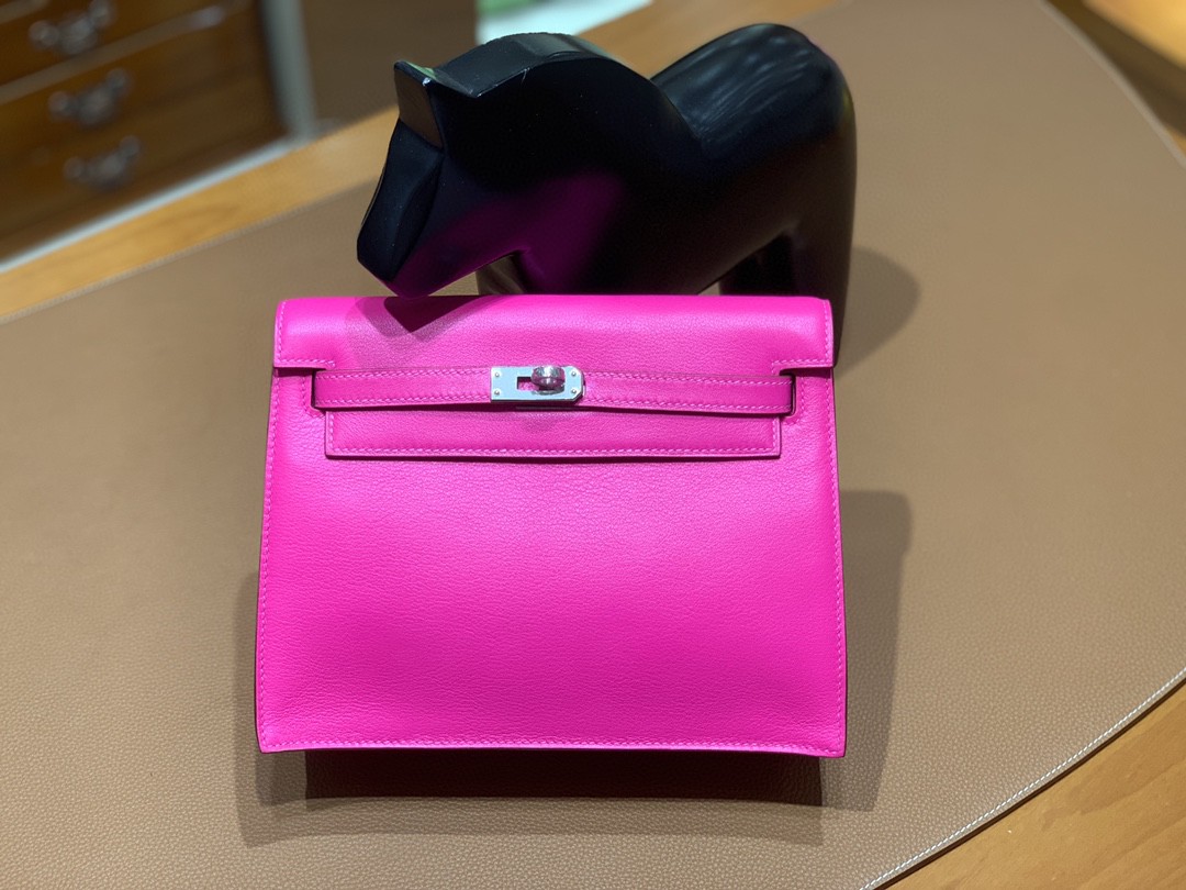 Hermès（爱马仕）Kelly danse 跳舞包 Ever color 极致粉 22 银扣