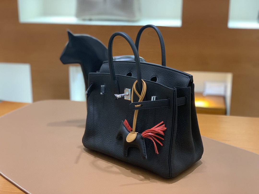 Hermès（爱马仕）Birkin 铂金包 Togo 黑色 银扣 25cm