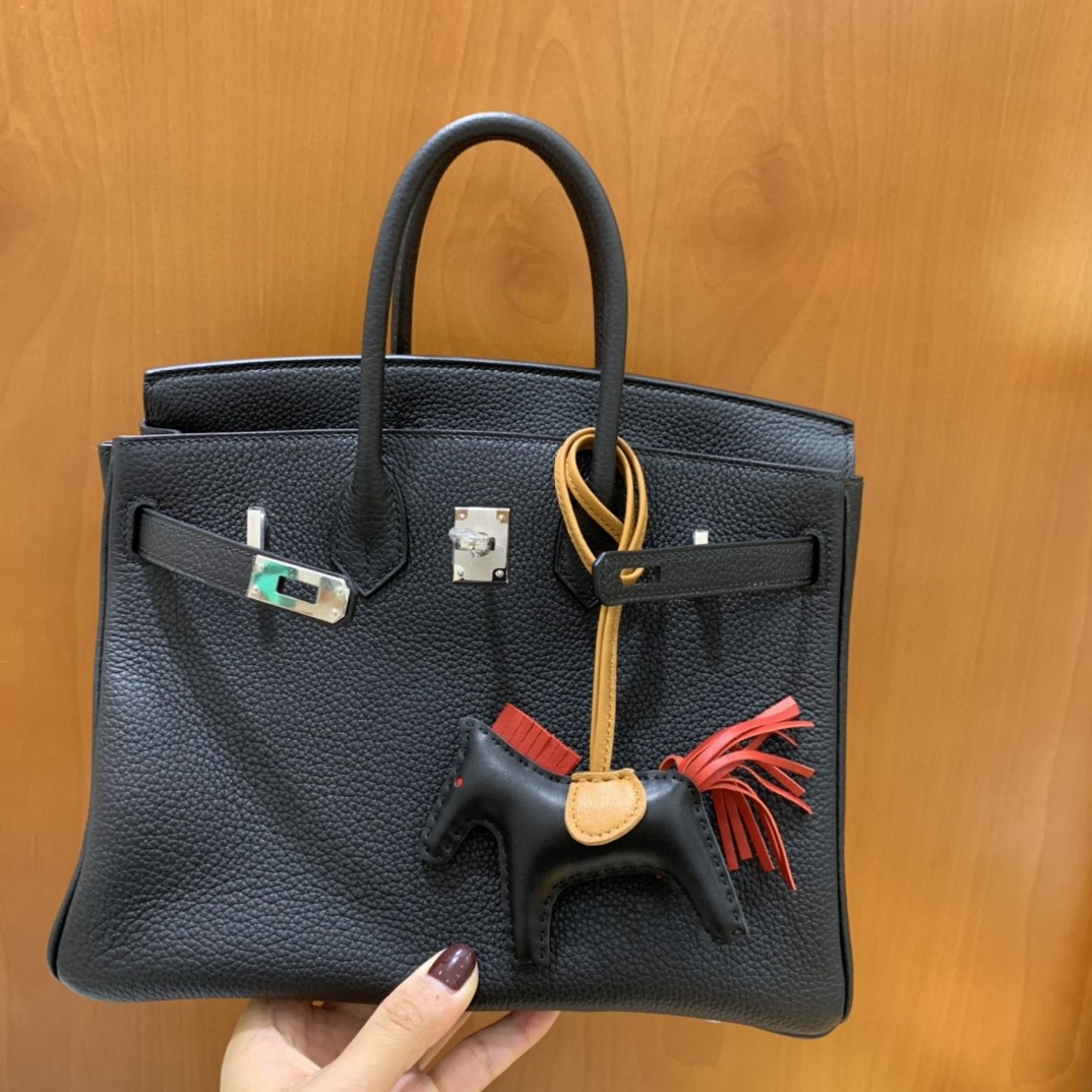 Hermès（爱马仕）Birkin 铂金包 Togo 黑色 银扣 25cm