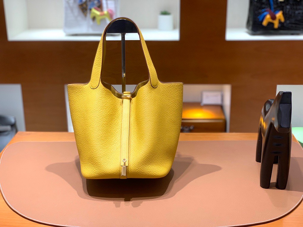 Hermès（爱马仕）Picotin 菜篮子 TC 9D 琥珀黄 金扣 22cm