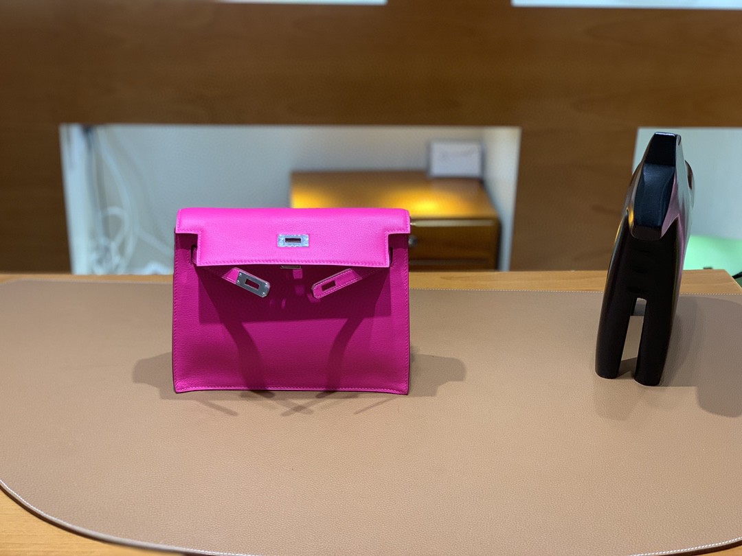Hermès（爱马仕）Kelly danse 跳舞包 Ever color 极致粉 22 银扣