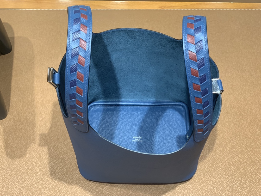 Hermès（爱马仕）Picotin 菜篮子 Epsom S4 深邃蓝 银扣 18cm
