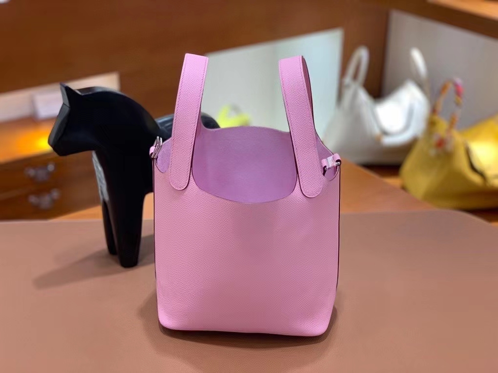 Hermès（爱马仕）Picotin 菜篮子 Epsom 锦葵紫 银扣 18cm