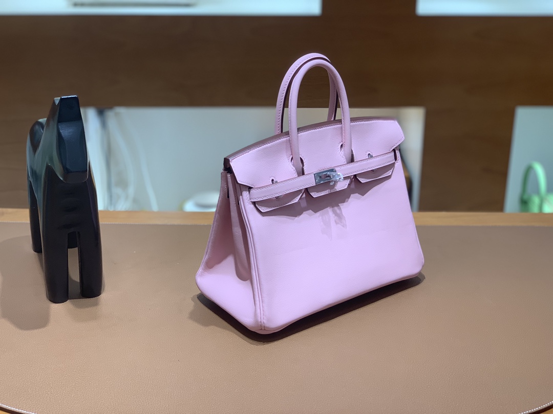 Hermès（爱马仕） Birkin 铂金包 Swift 樱花粉 银扣 25cm