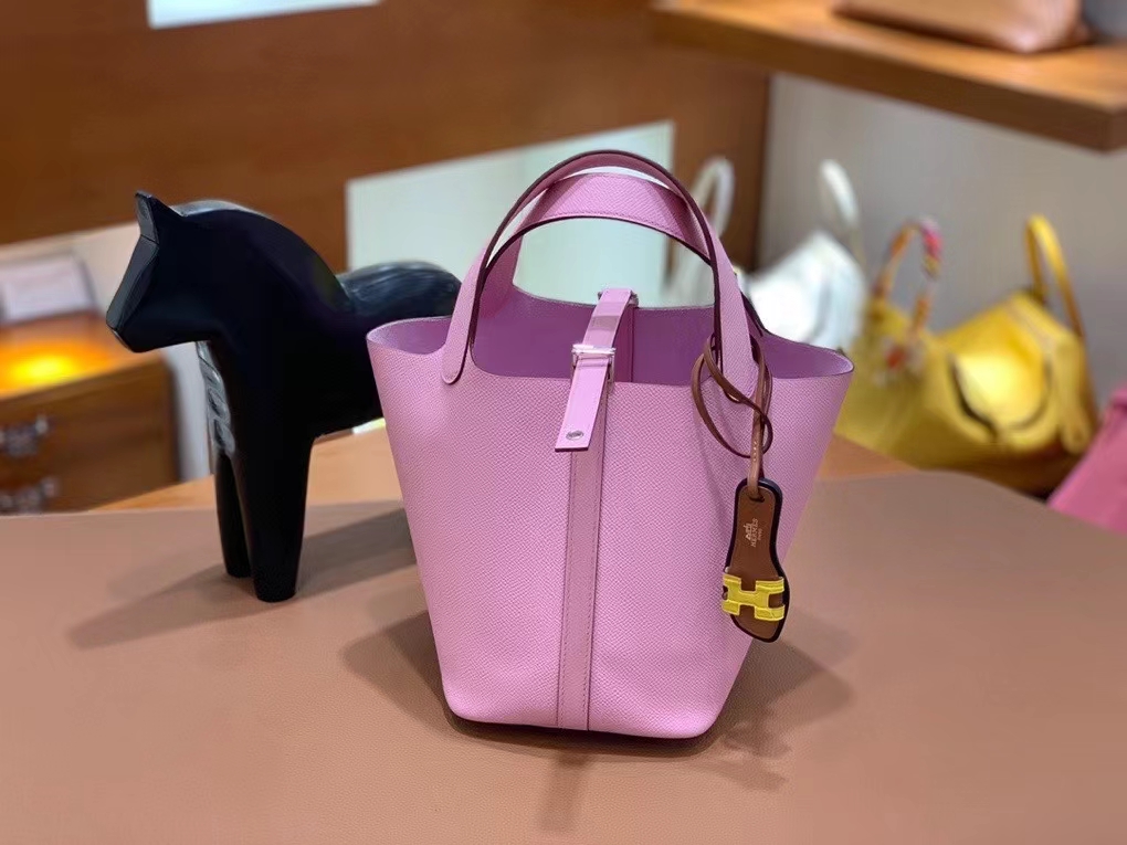 Hermès（爱马仕）Picotin 菜篮子 Epsom 锦葵紫 银扣 18cm