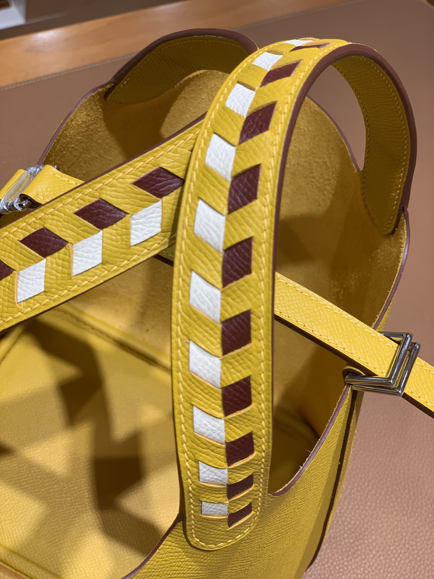 Hermès（爱马仕）Picotin 菜篮子 Epsom 9D 琥珀黄 银扣 18cm