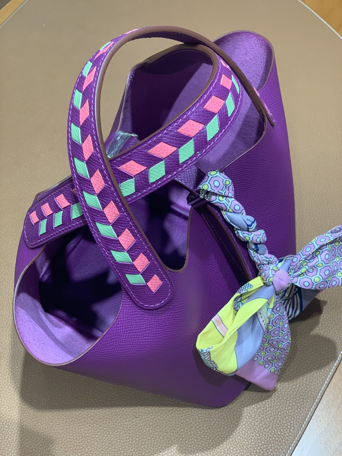 Hermès（爱马仕）Picotin 菜篮子 Epsom 海葵紫 银扣 18cm