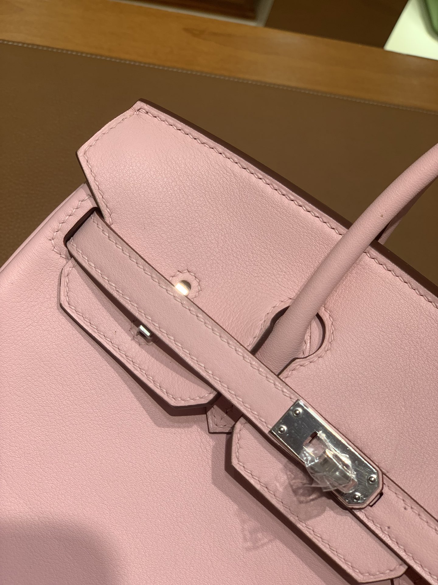Hermès（爱马仕） Birkin 铂金包 Swift 樱花粉 银扣 25cm
