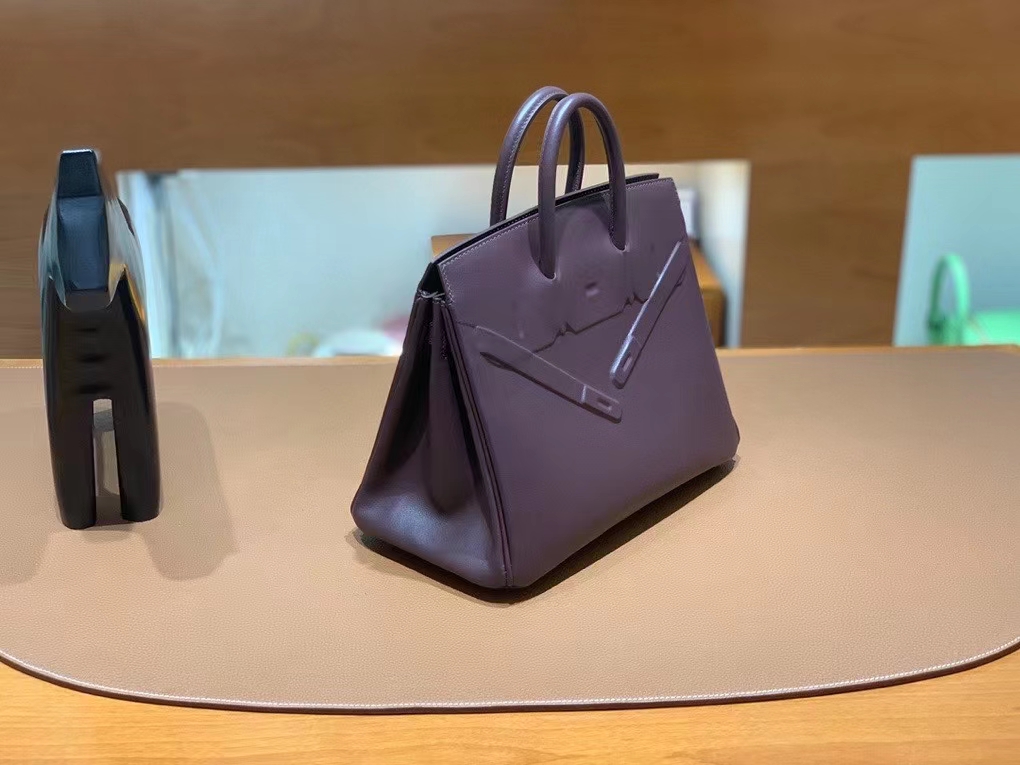 Hermès（爱马仕）Birkin shadow 影子包 swift皮 马鞍红 25cm