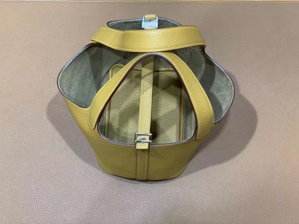 Hermès（爱马仕）Picotin 菜篮子 TC皮 芝麻色 银扣 18cm