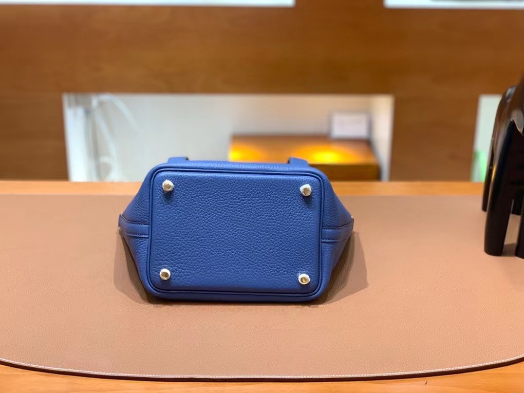 Hermès（爱马仕）Picotin 菜篮子 TC皮 玛瑙蓝 金扣 18cm
