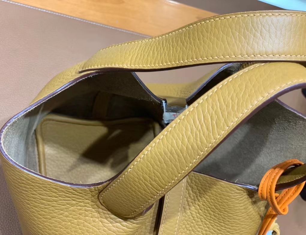 Hermès（爱马仕）Picotin 菜篮子 TC皮 芝麻色 银扣 18cm