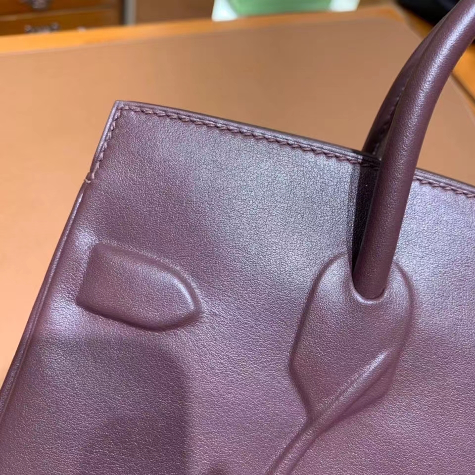 Hermès（爱马仕）Birkin shadow 影子包 swift皮 马鞍红 25cm