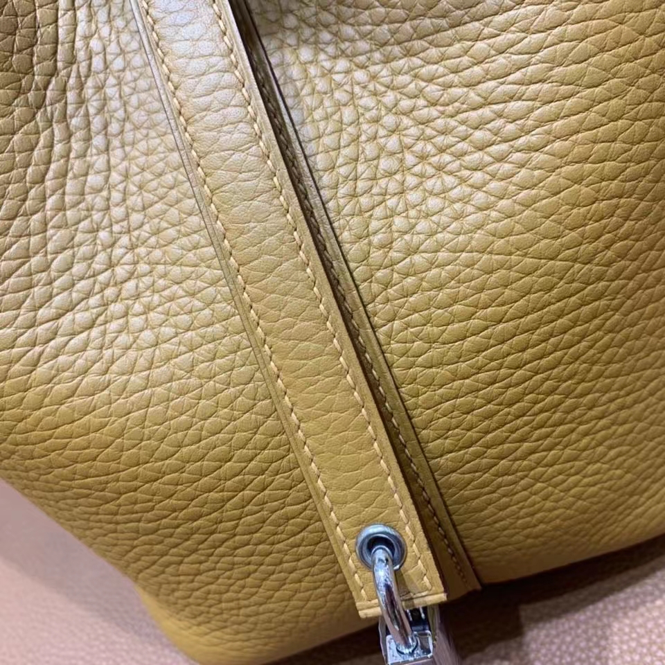 Hermès（爱马仕）Picotin 菜篮子 TC皮 芝麻色 银扣 18cm