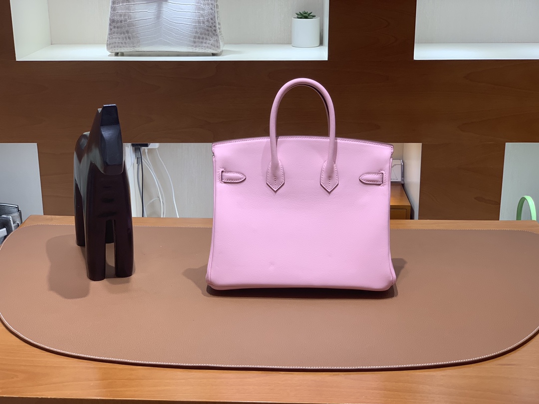 Hermès（爱马仕） Birkin 铂金包 Swift 樱花粉 银扣 25cm