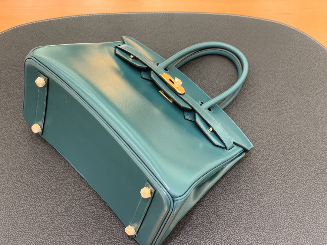 Hermès（爱马仕）Birkin 铂金包 Box 2Q 英国绿 金扣 30cm
