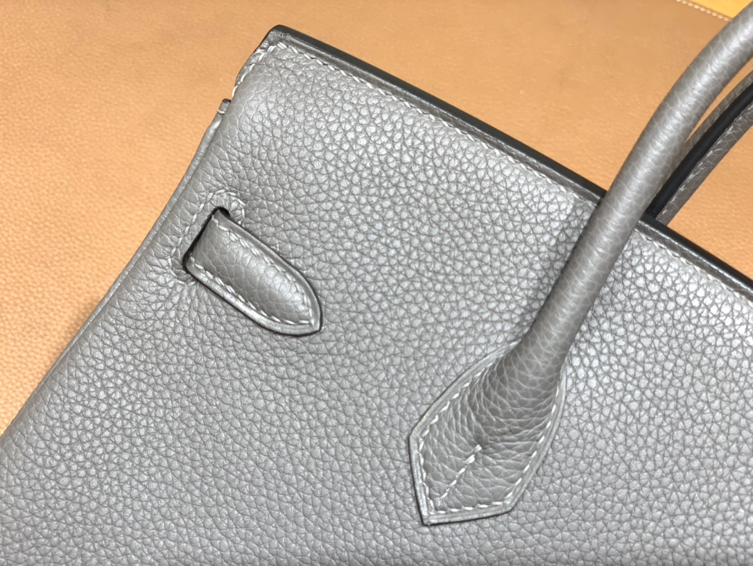 Hermès（爱马仕）Birkin 铂金包 Togo 8F 锡器灰 金扣 25cm
