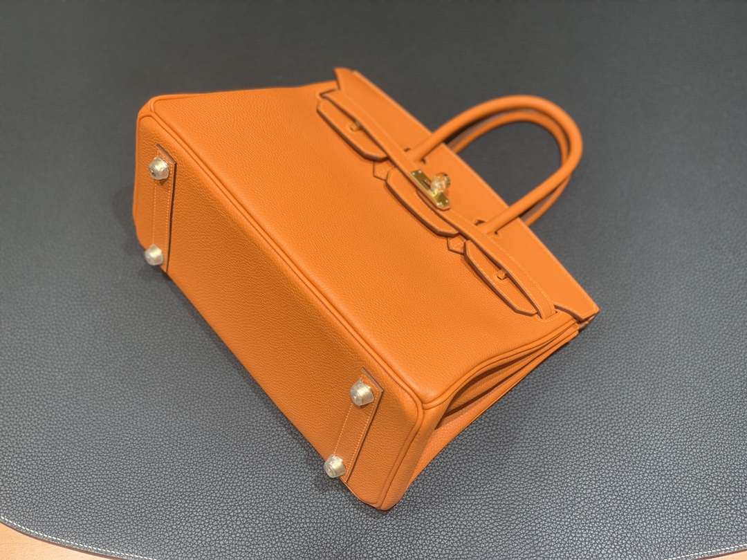 Hermès（爱马仕）Birkin 铂金包 Togo 橙色 金扣 25cm