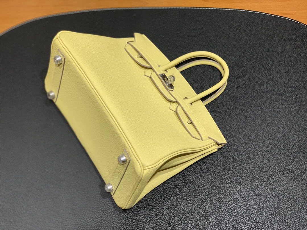 Hermès（爱马仕）Birkin 铂金包 Togo 1Z 小鸡黄 银扣 25cm