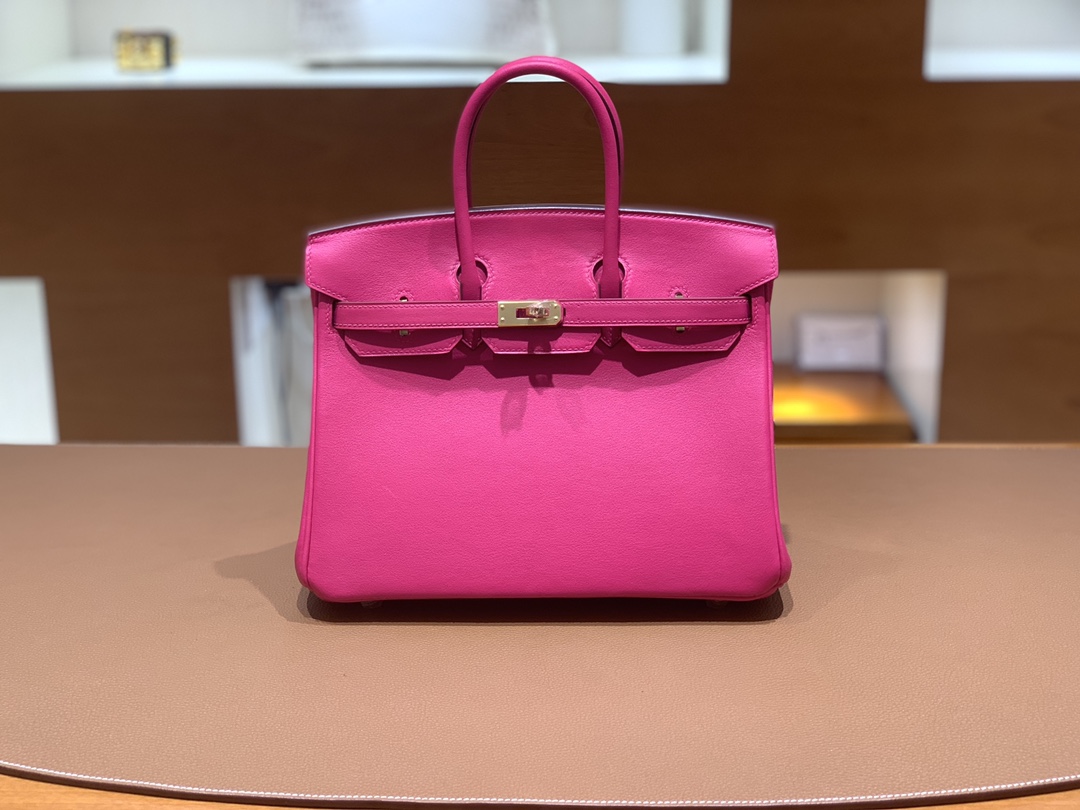 Hermès（爱马仕）Birkin 铂金包 swift i9 极致粉 金扣 25cm