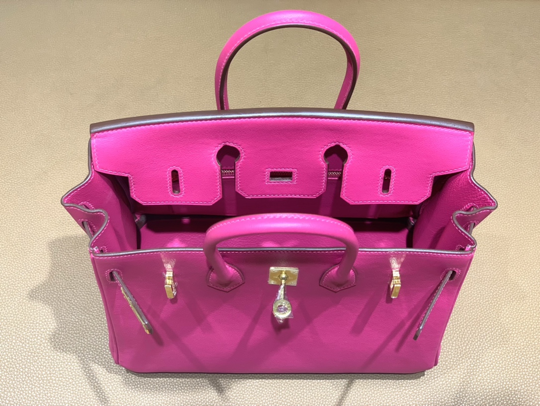 Hermès（爱马仕）Birkin 铂金包 swift i9 极致粉 金扣 25cm