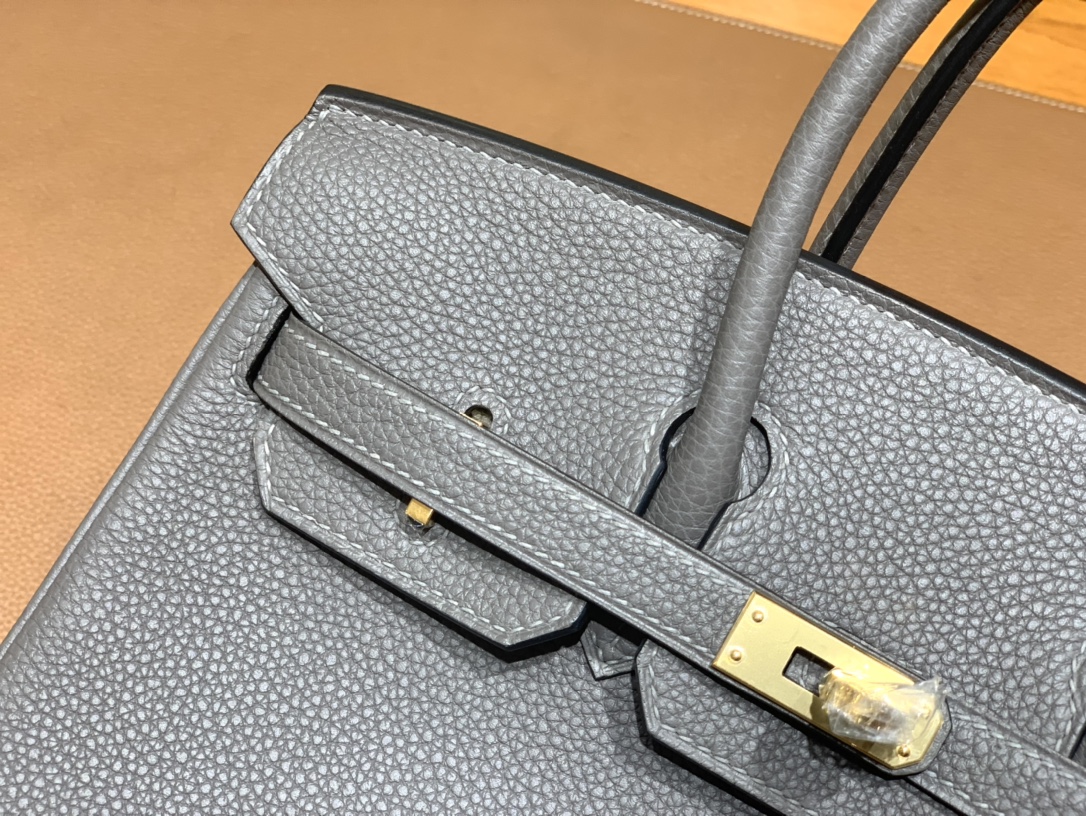 Hermès（爱马仕）Birkin 铂金包 Togo 8F 锡器灰 金扣 25cm