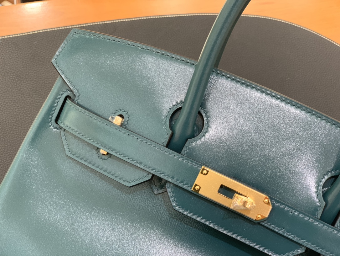 Hermès（爱马仕）Birkin 铂金包 Box 2Q 英国绿 金扣 30cm