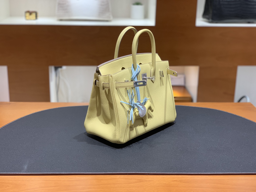 Hermès（爱马仕）Birkin 铂金包 Togo 1Z 小鸡黄 银扣 25cm