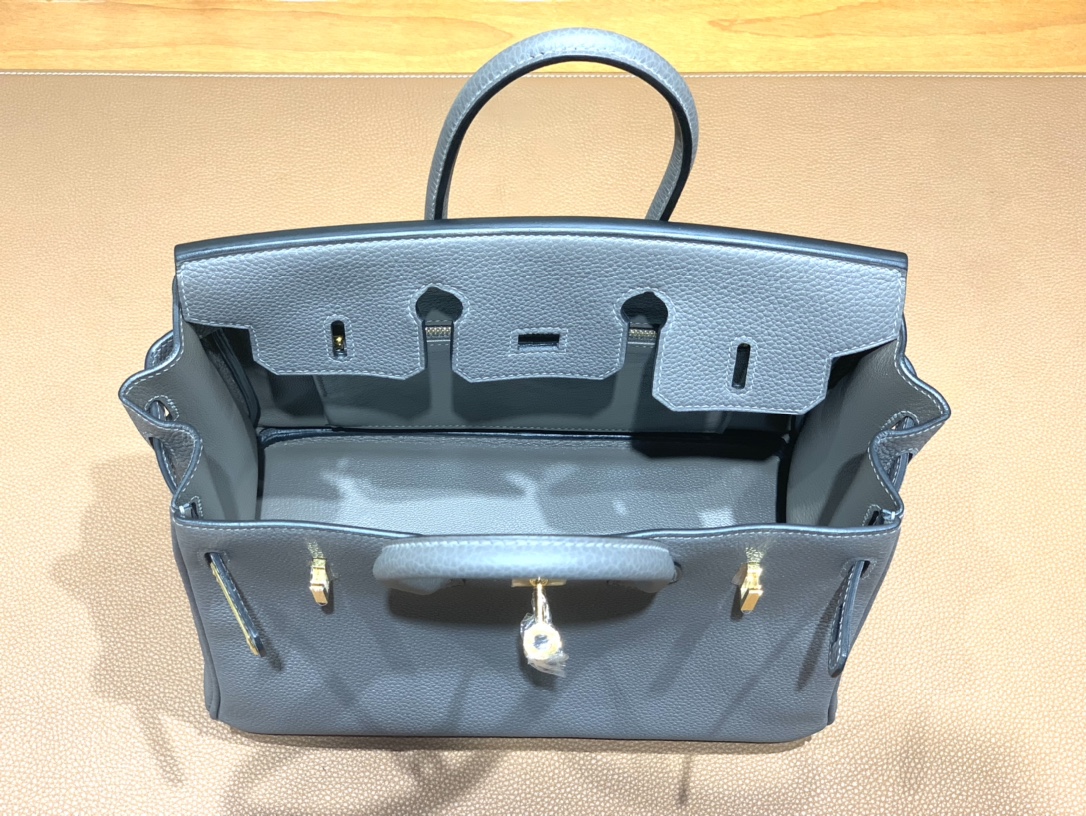 Hermès（爱马仕）Birkin 铂金包 Togo 8F 锡器灰 金扣 25cm