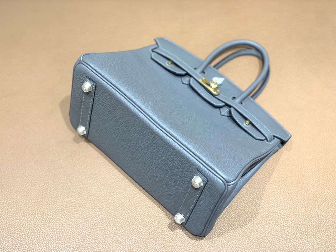 Hermès（爱马仕）Birkin 铂金包 Togo 8F 锡器灰 金扣 25cm