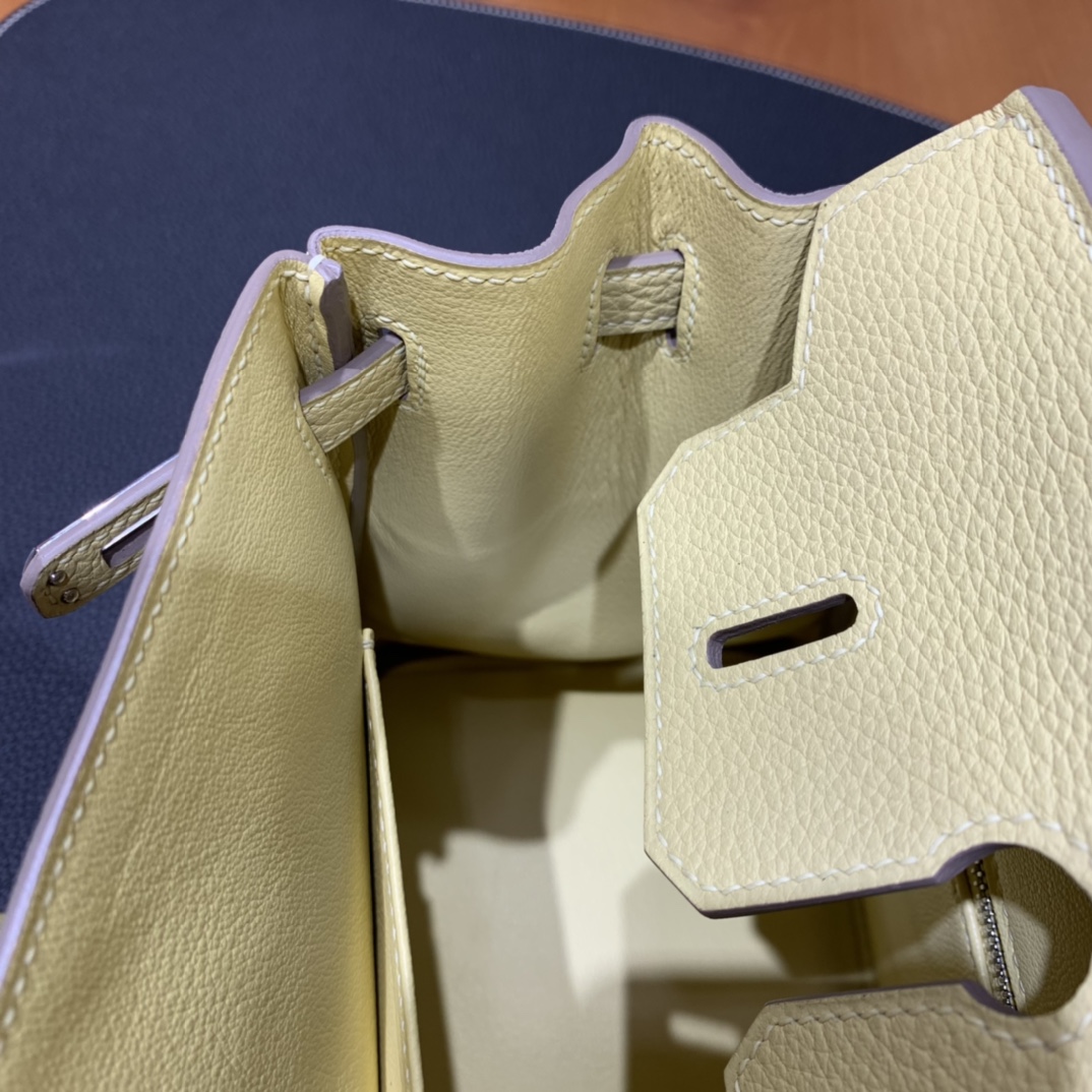 Hermès（爱马仕）Birkin 铂金包 Togo 1Z 小鸡黄 银扣 25cm