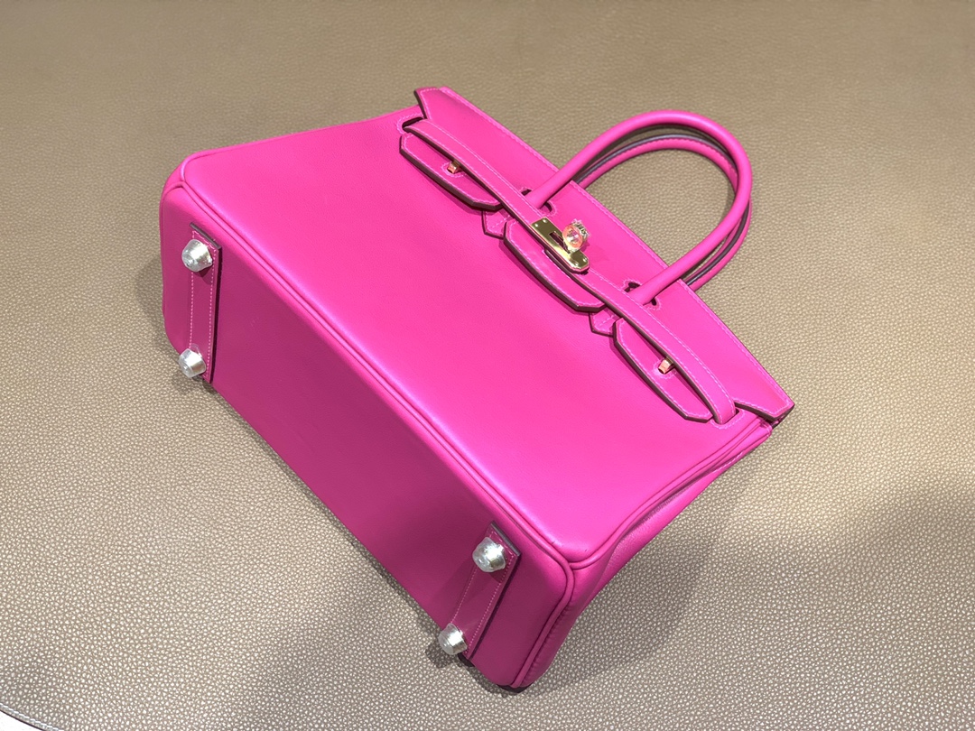 Hermès（爱马仕）Birkin 铂金包 swift i9 极致粉 金扣 25cm