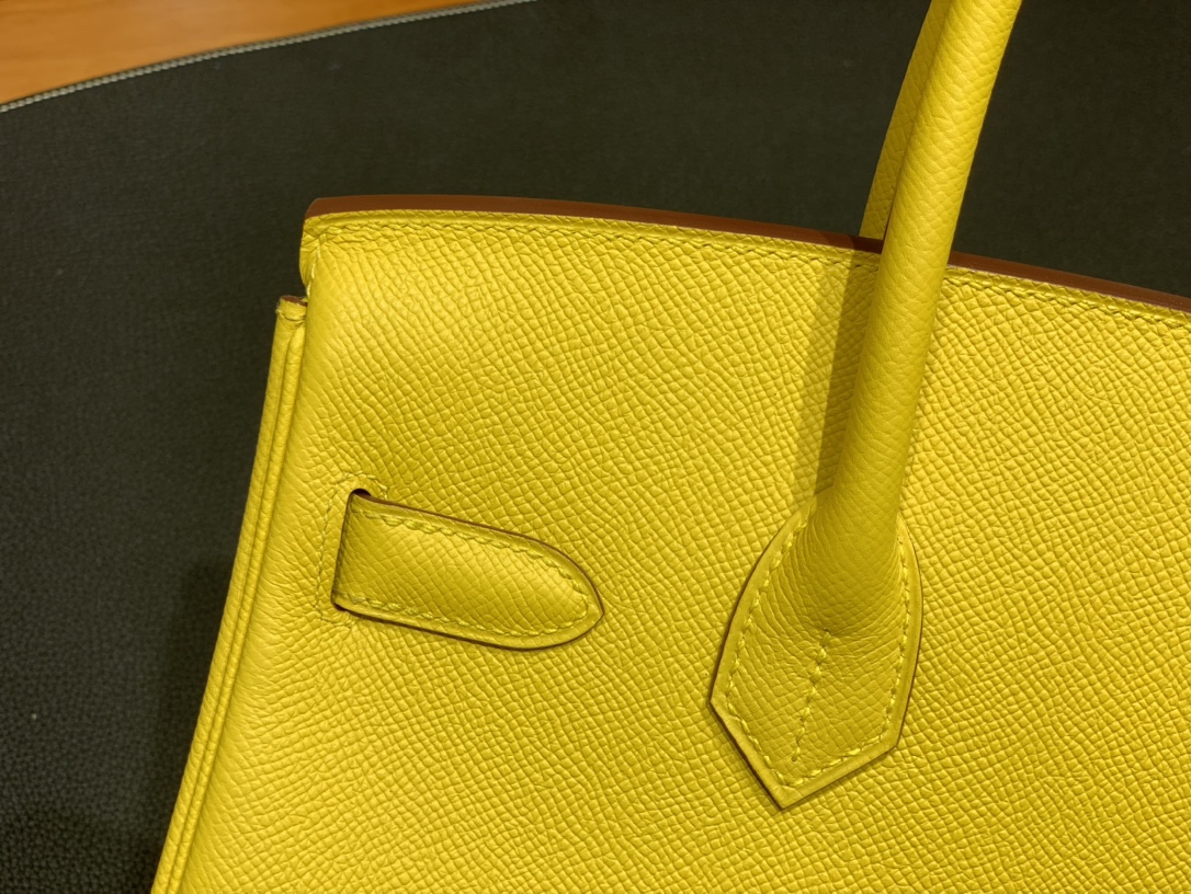 Hermès（爱马仕）Birkin 铂金包 Epsom 9O 那不勒斯黄 金扣 30cm
