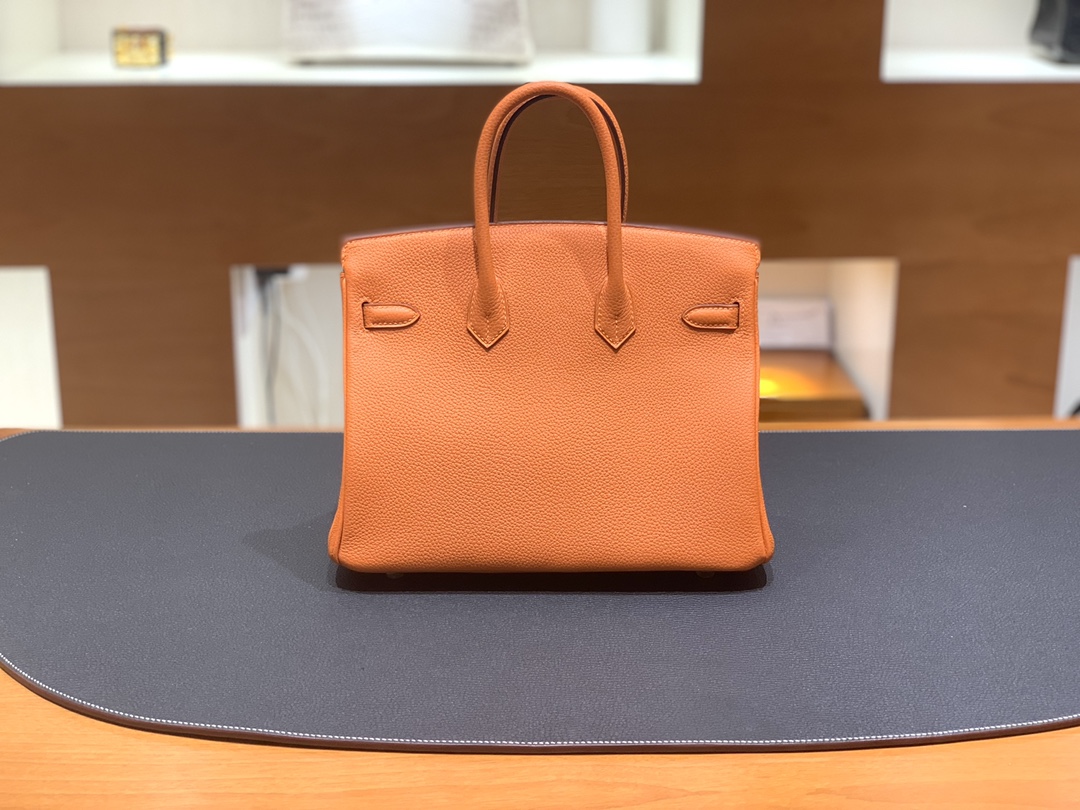 Hermès（爱马仕）Birkin 铂金包 Togo 橙色 金扣 25cm