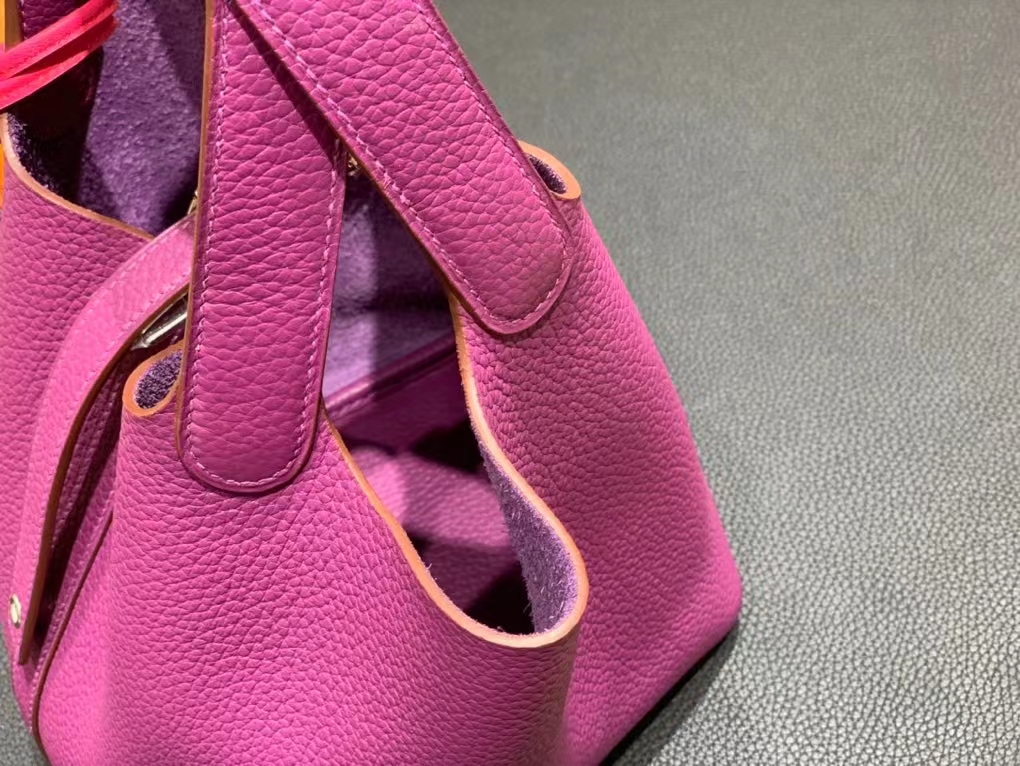 Hermès（爱马仕）Picotin 菜篮子 TC 海葵紫 银扣 18cm