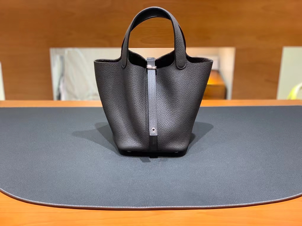 Hermès（爱马仕）Picotin 菜篮子 TC 乌木色 银扣 18cm