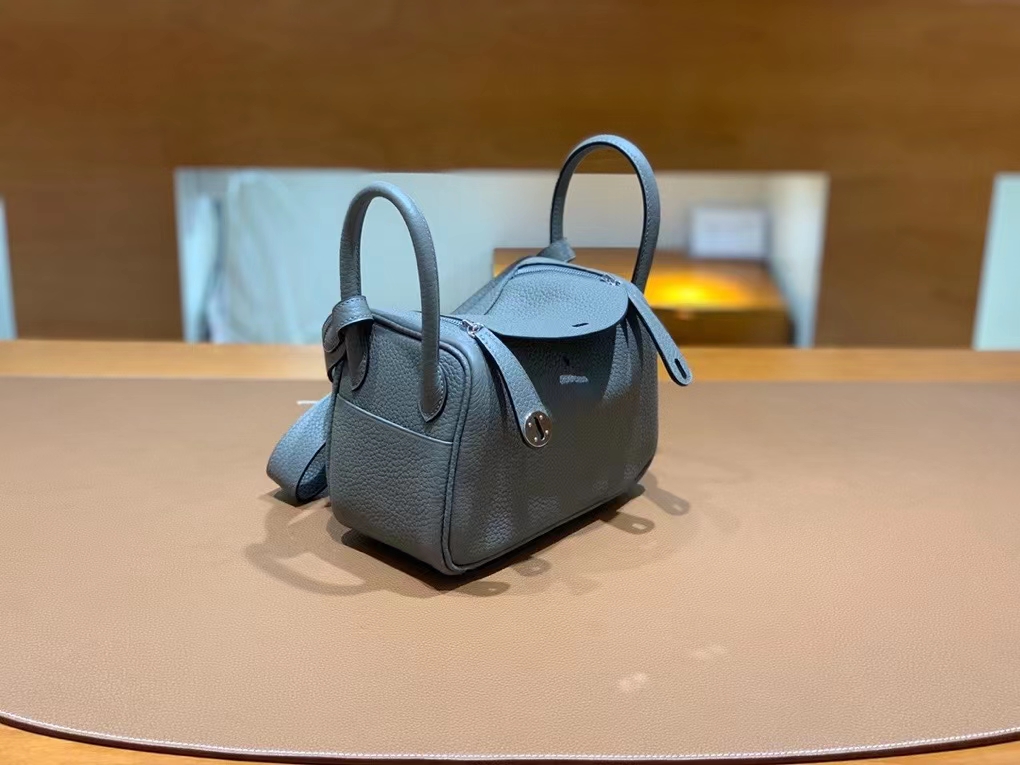 Hermès（爱马仕）mini lindy 迷你琳迪 TC 锡器灰 银扣 19cm