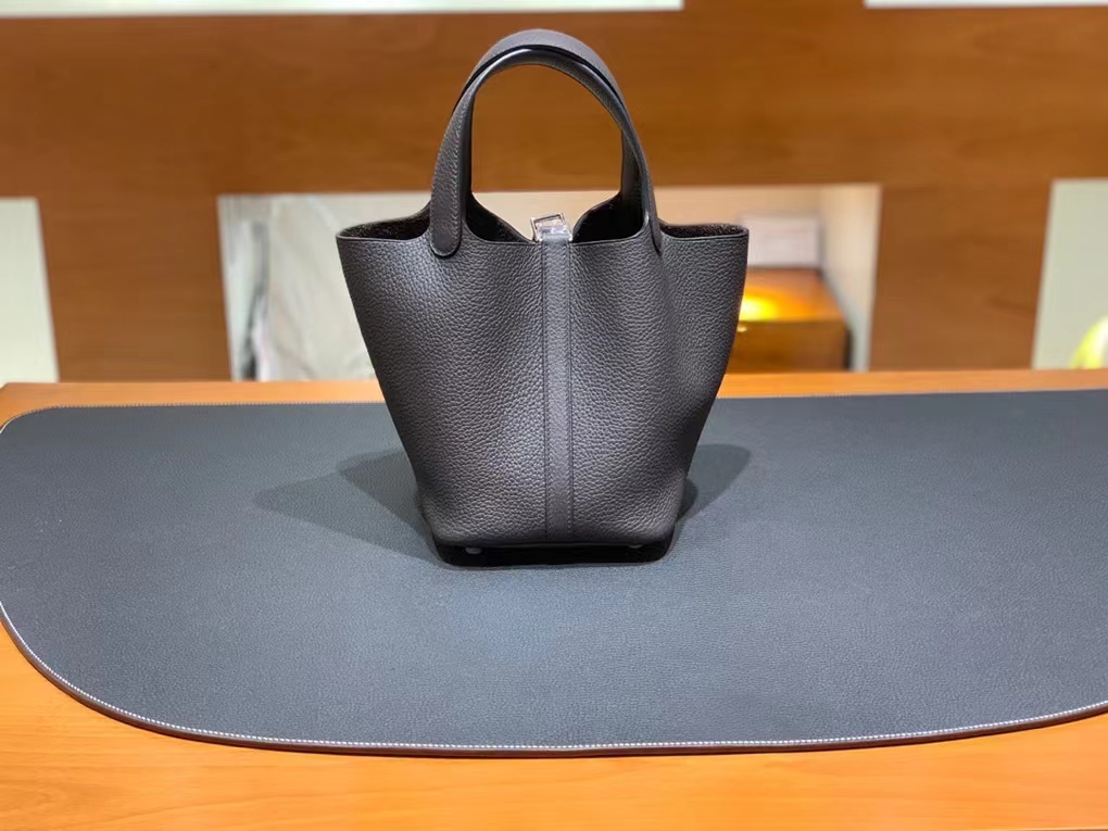Hermès（爱马仕）Picotin 菜篮子 TC 乌木色 银扣 18cm