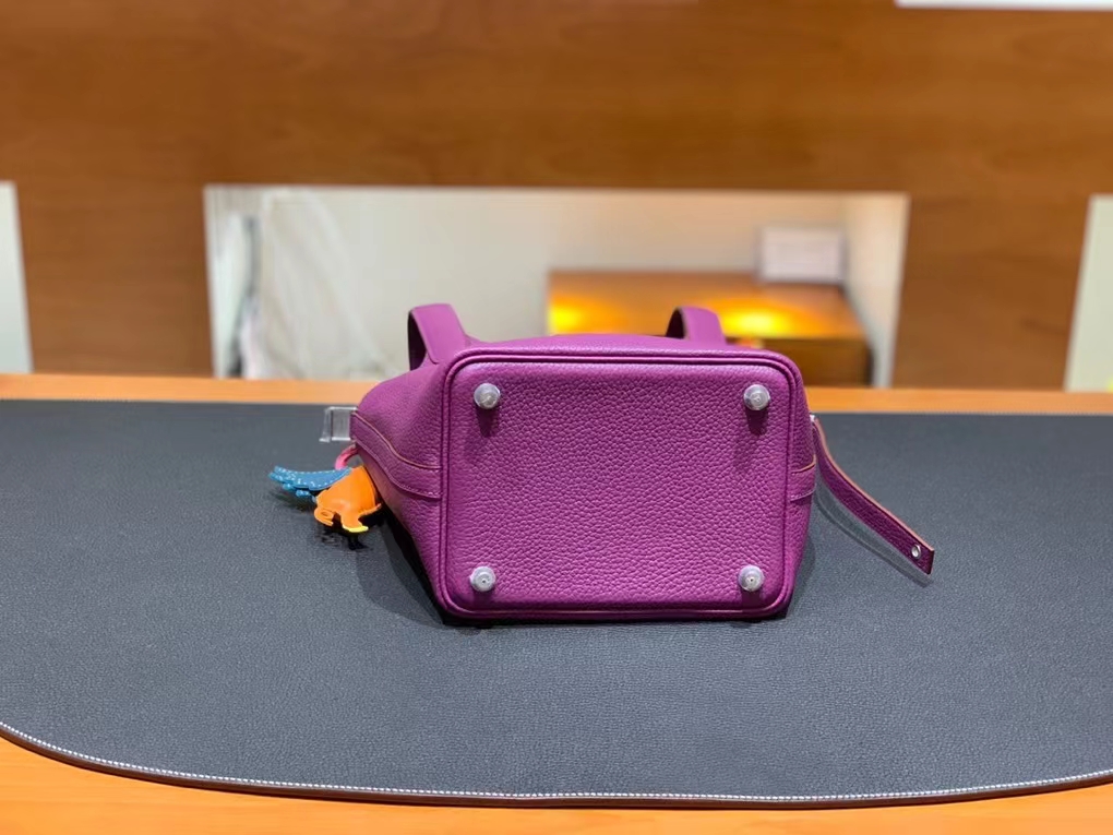 Hermès（爱马仕）Picotin 菜篮子 TC 海葵紫 银扣 18cm