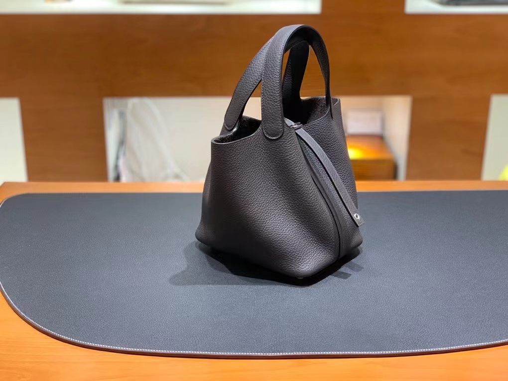 Hermès（爱马仕）Picotin 菜篮子 TC 乌木色 银扣 18cm