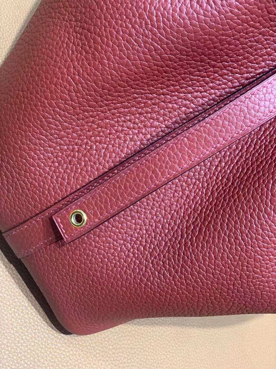Hermès（爱马仕）Picotin 菜篮子 TC 酒红色 金扣 18cm