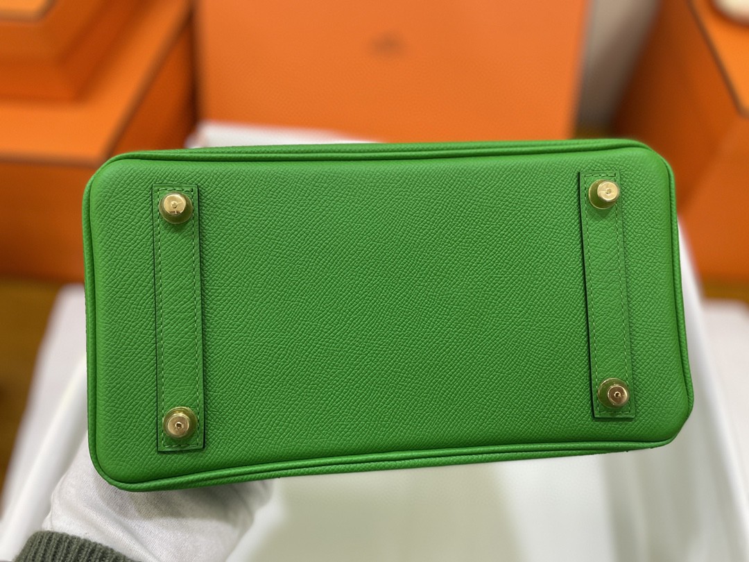 Hermès（爱马仕）Birkin 铂金包 Epsom 竹子绿 金扣 25cm