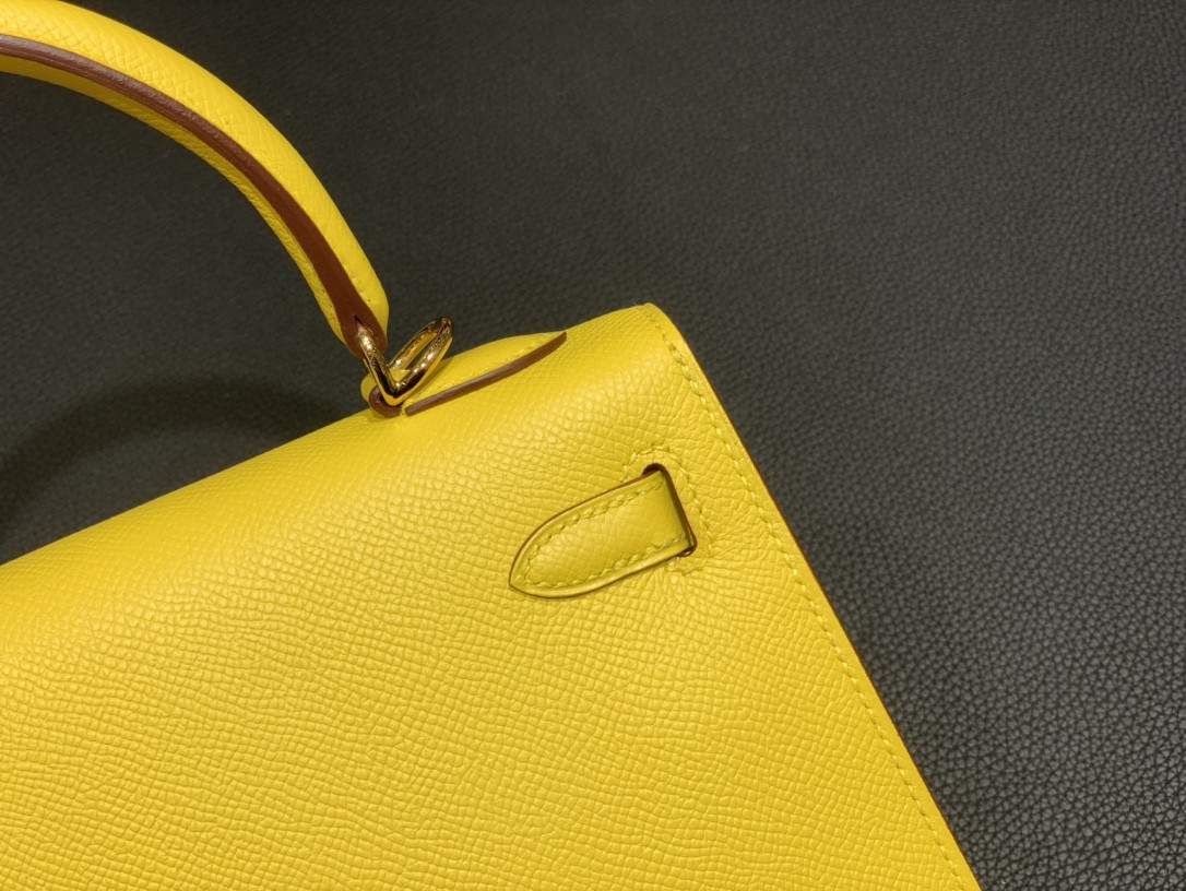 Hermès（爱马仕）Kelly 凯莉包 Epsom 那不勒斯黄 金扣 25cm