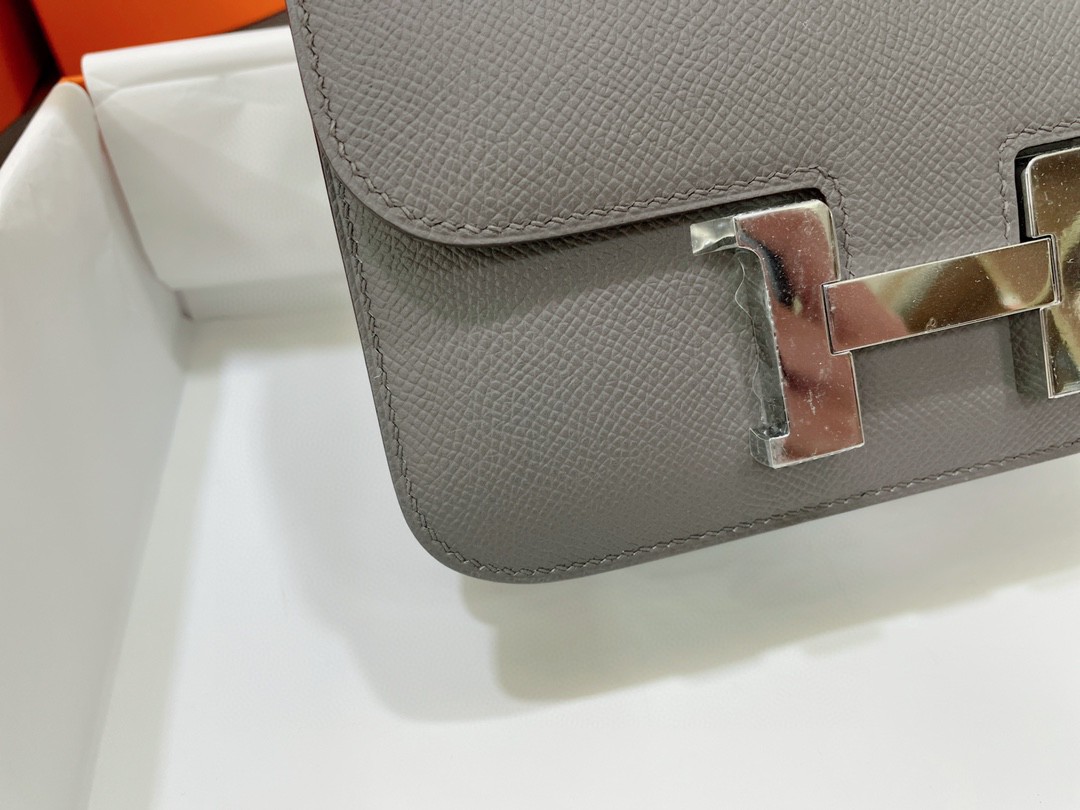 Hermès（爱马仕）Constance 康康 epsom 锡器灰 银扣 19cm