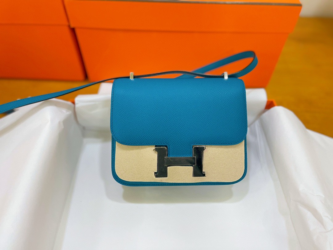 Hermès（爱马仕）Constance 康康 epsom 普鲁斯绿 银扣 19cm