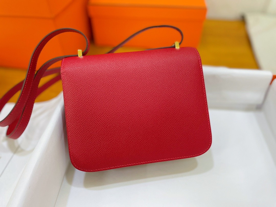 Hermès（爱马仕）Constance 康康 epsom 国旗红 金扣 19cm